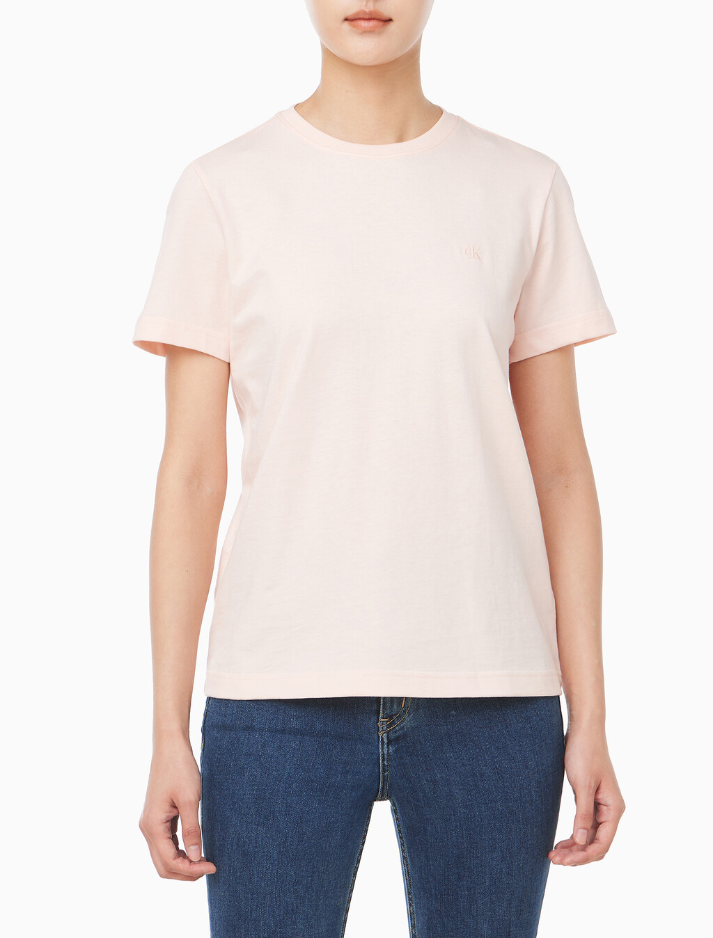 Buy 여성 아카이브 저지 크루넥 반팔 티셔츠 in color CLOUD PINK