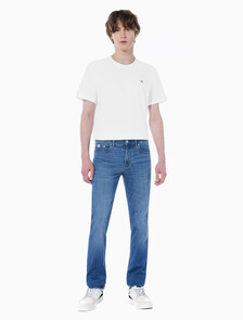 Buy 남성 바디핏 미드블루 37.5 기능성 데님 in color MID BLUE BACK EMBRO
