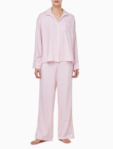 Buy 여성 울트라 소프트 모달 블렌드 플란넬 롱슬리브 셔츠 in color Pink