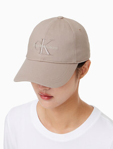 Buy 남녀공용 CKJ 모노그램 엠브로이더리 볼캡 in color BROWN