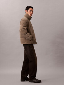 Buy 남성 나일론 리버서블 올오버프린트 다운 푸퍼 자켓 in color BUNGEE CORD