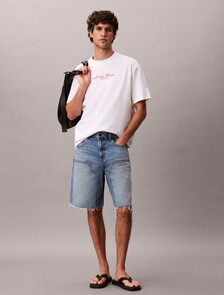 Buy CK 트래블라인 그래픽 티 in color BRIGHT WHITE