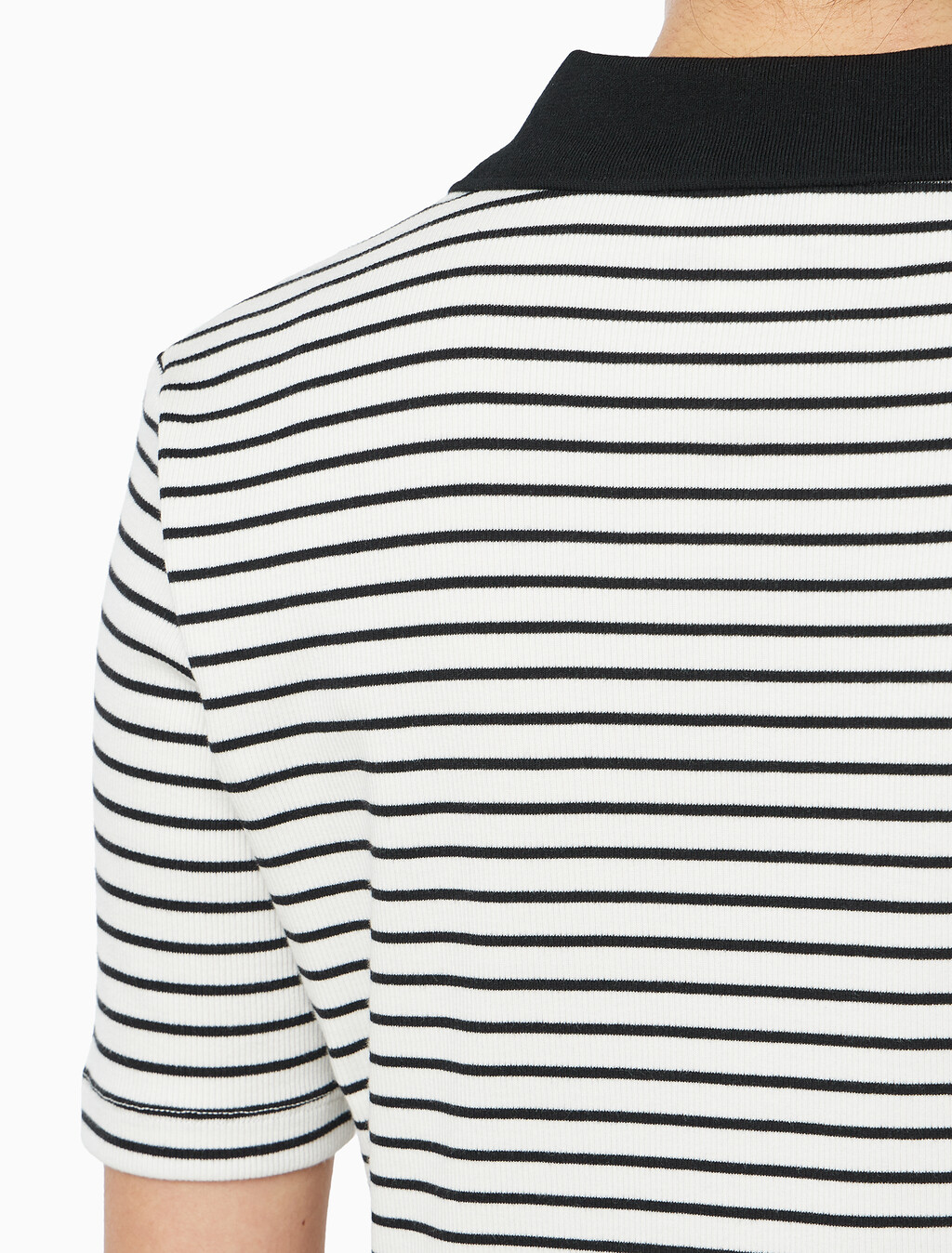 Buy 여성 모노로고 립폴로 티 in color Black stripe