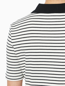 Buy 여성 모노로고 립폴로 티 in color Black stripe