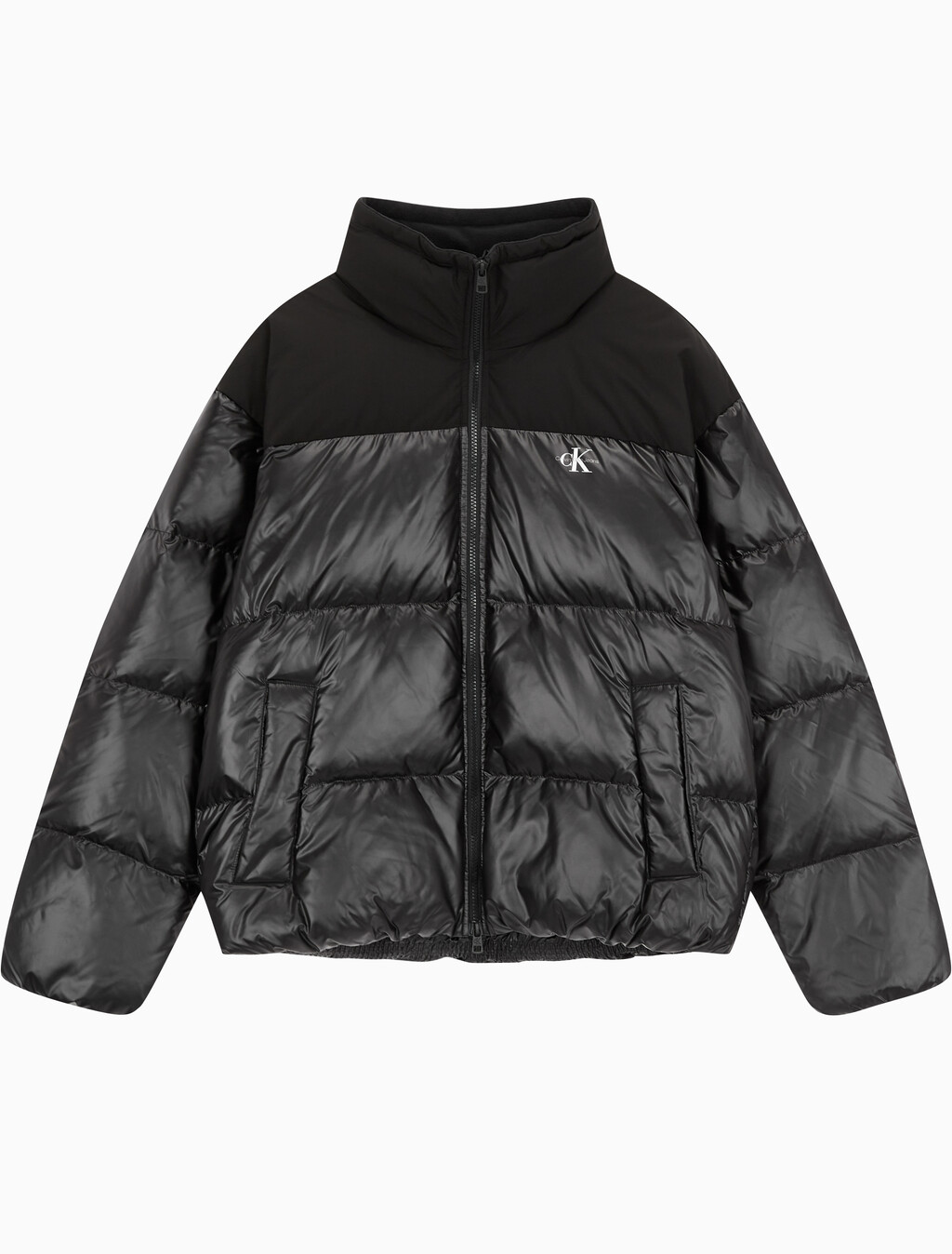 Buy 남녀공용 릴렉스 숏 블로킹 다운 푸퍼 in color CK BLACK