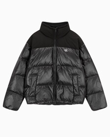 Buy 남녀공용 릴렉스 숏 블로킹 다운 푸퍼 in color CK BLACK