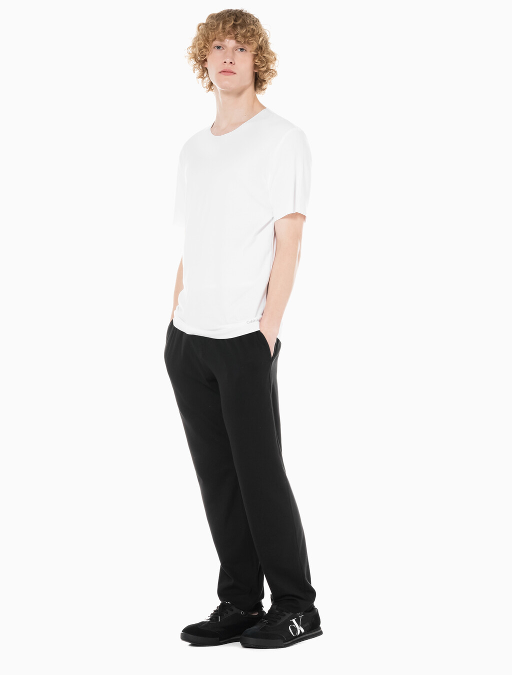Buy 남성 CK 블랙 슬립 팬츠 in color BLACK
