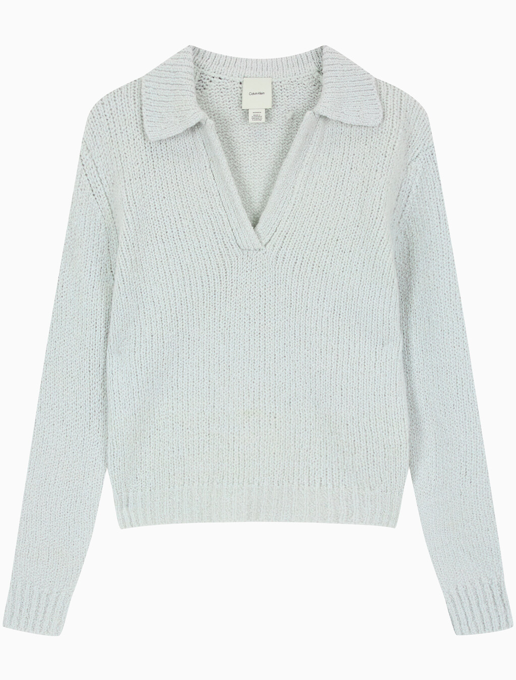 Buy 여성 L/S 부클레 폴로 in color light blue