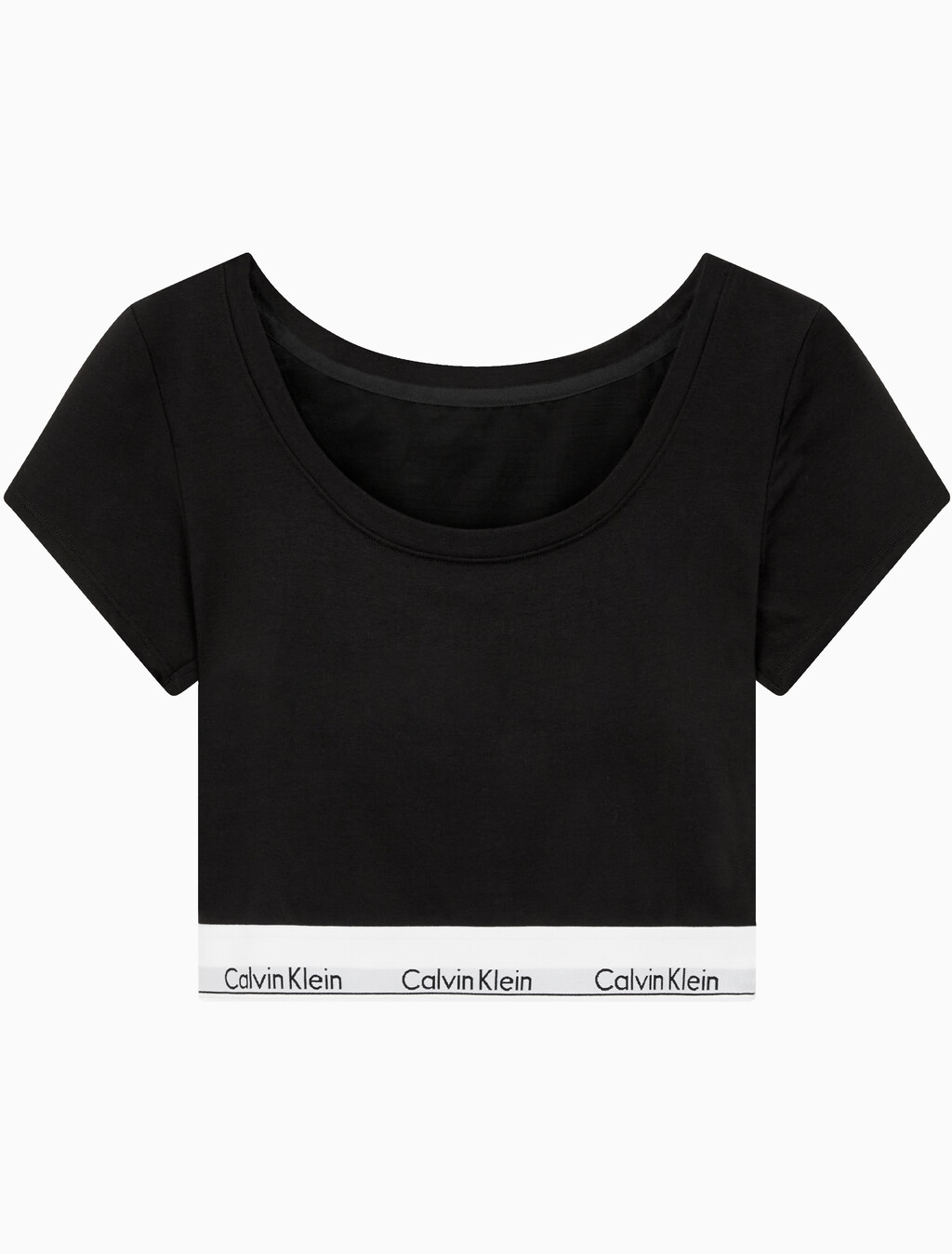 Buy 여성 모던 코튼 티셔츠 아웃푸쉬 브라렛 in color BLACK