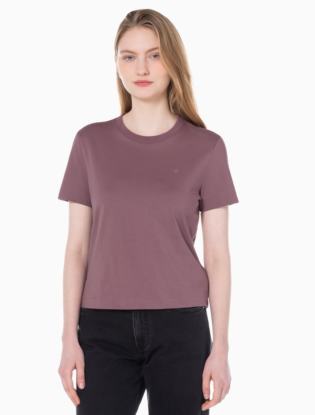 Buy 여성 릴렉스핏 아카이브 로고 크루넥 반팔 티셔츠 in color CAPRI ROSE