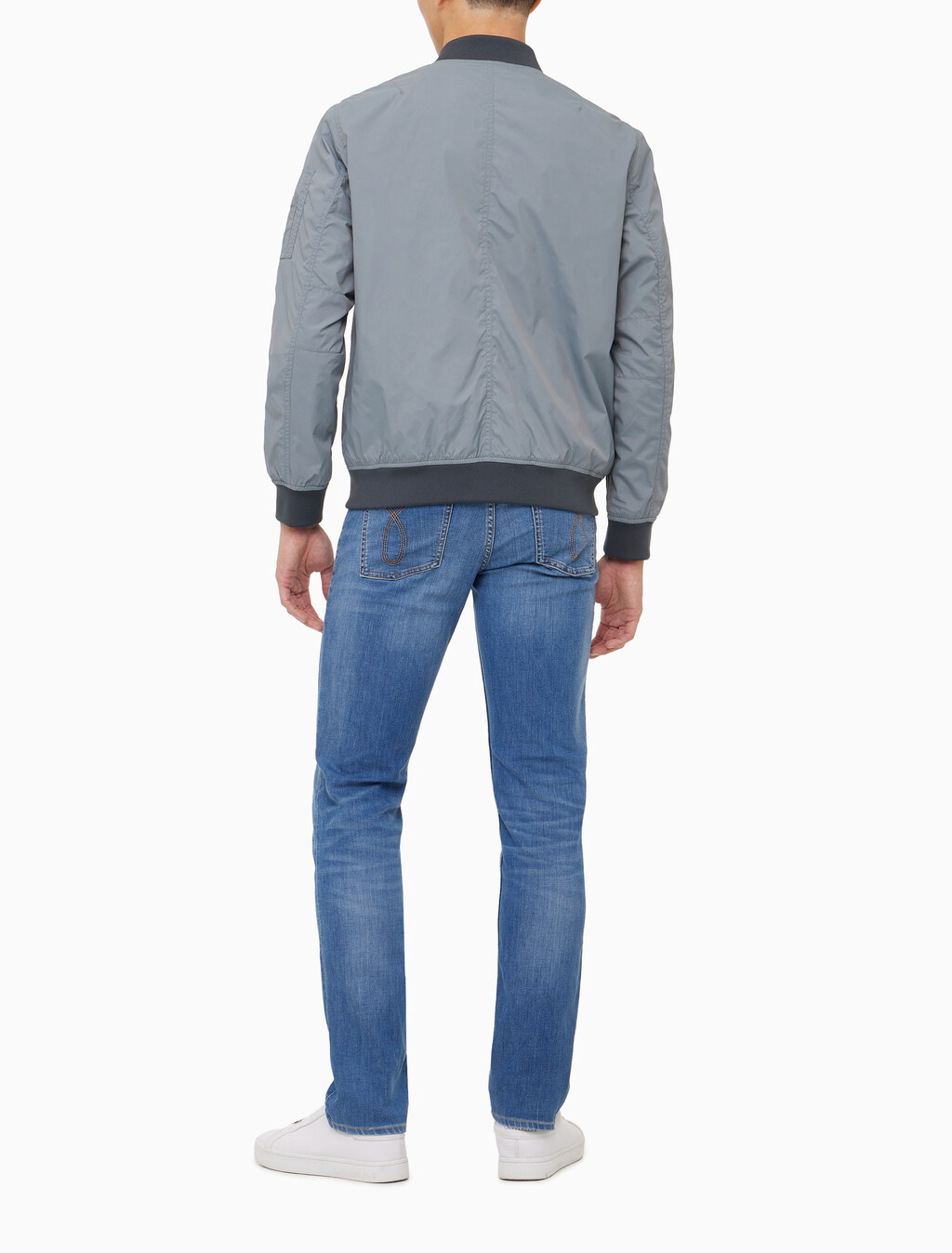 Buy 남성 나일론 봄버 자켓 in color OVERCAST GREY