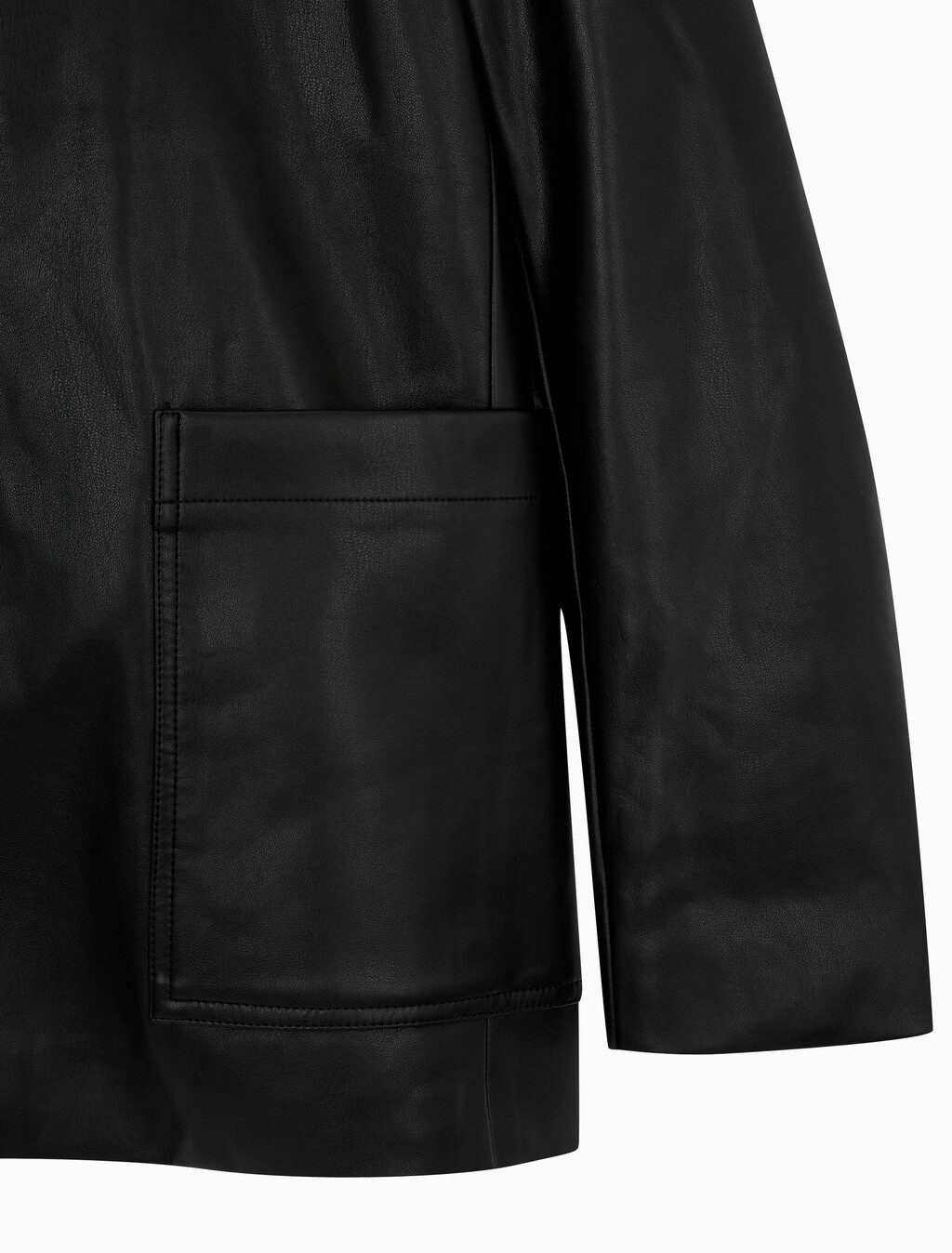 Buy 여성 폭스 레더 블레이저 자켓 in color CK BLACK