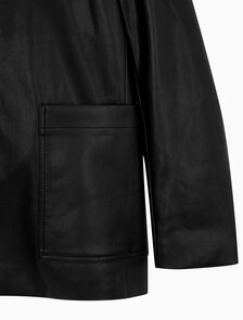 Buy 여성 폭스 레더 블레이저 자켓 in color CK BLACK