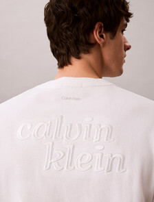 Buy 헤비 오픈엔드 저지 그래픽 티 in color BRIGHT WHITE