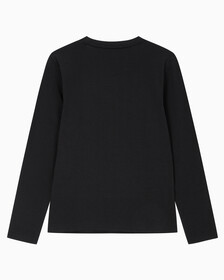Buy 여성 슬림핏 인스티튜셔널 로고 긴팔 티셔츠 in color CK BLACK