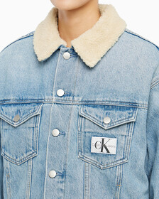 Buy 여성 쉐르파 데님 자켓 in color 028A CHALKY BLU
