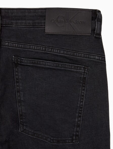 Buy 남성 바디핏 블랙 이탈리안 데님 in color WASHED BLACK LOGO LACE