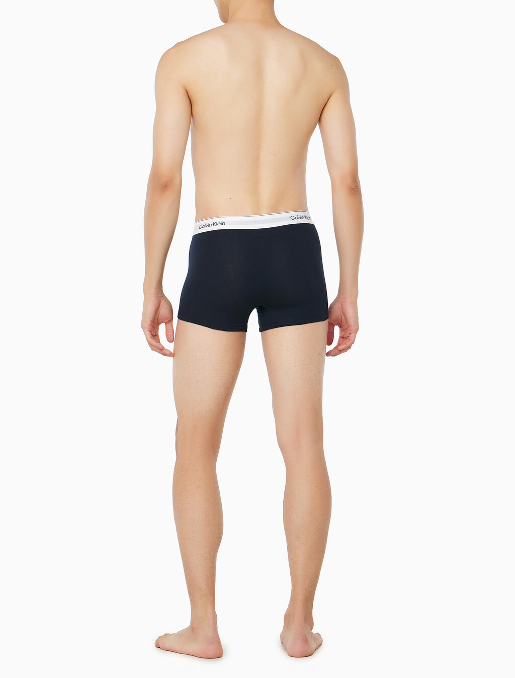 Buy 남성 아이콘 코튼 스트레치 3PK 트렁크 in color WHITE/ YELLOW / DARK NAVY