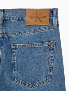 Buy 남성 스탠다드 스트레이트핏 스톤블루 데님 in color MID BLUE BACK EMBRO