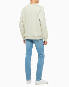 Buy 남성 롱슬리브 스텐실로고 테리 크루넥 스웻셔츠 in color BEIGE