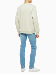 Buy 남성 롱슬리브 스텐실로고 테리 크루넥 스웻셔츠 in color BEIGE