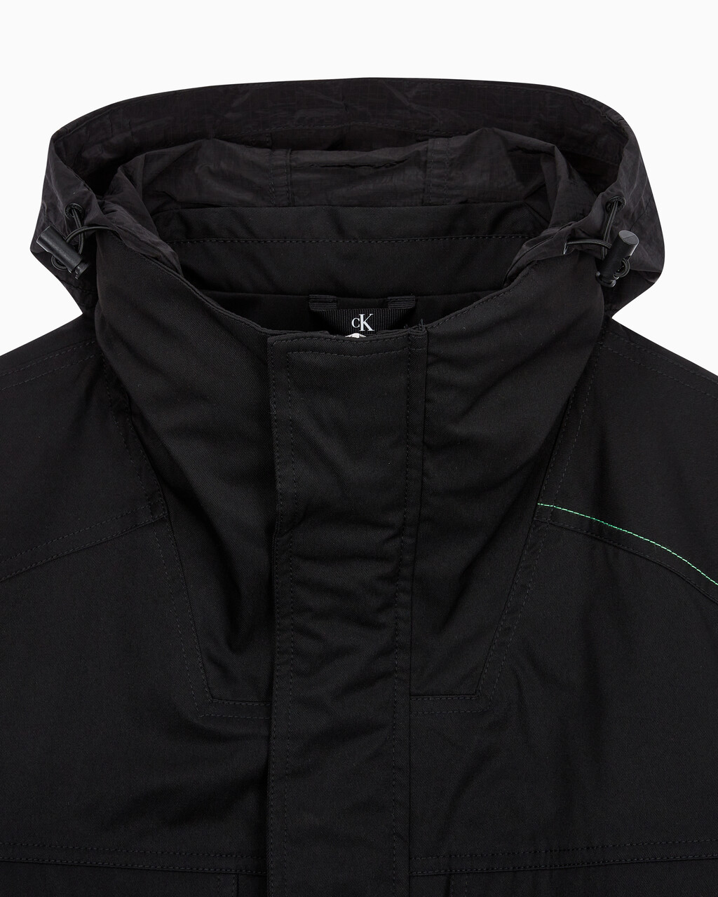Buy 남성 리트렉터블 후드 필드 자켓 in color CK BLACK