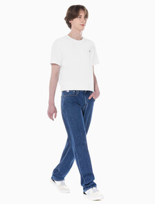 Buy 남성 90's 스트레이트핏 미드블루 데님 in color MID BLUE BACK EMBRO