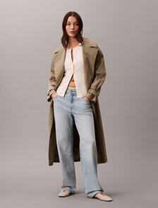 Buy 여성 90S 스트레이트 에코 데님 in color Light blue