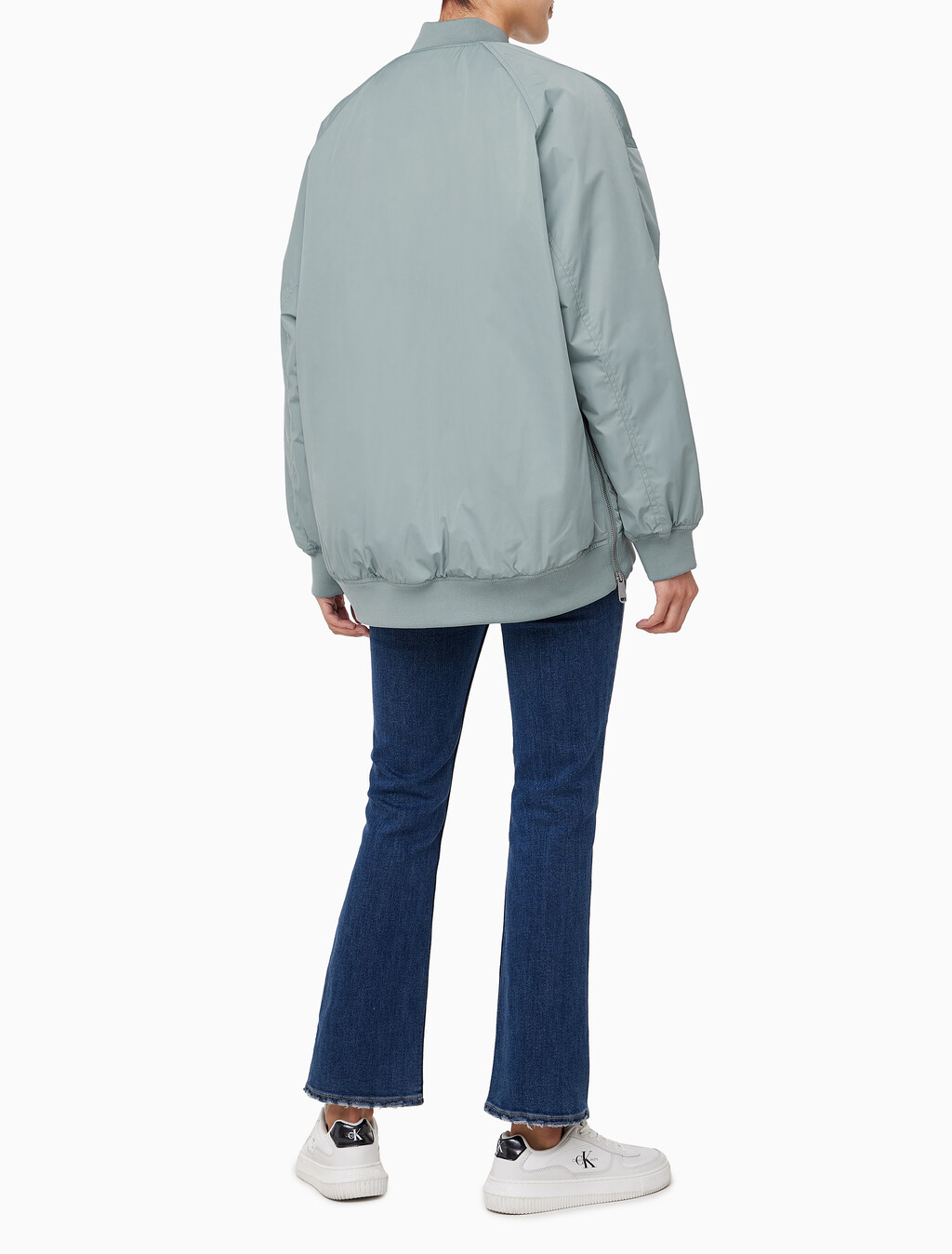 Buy 여성 롱 보머 자켓 in color BLUE