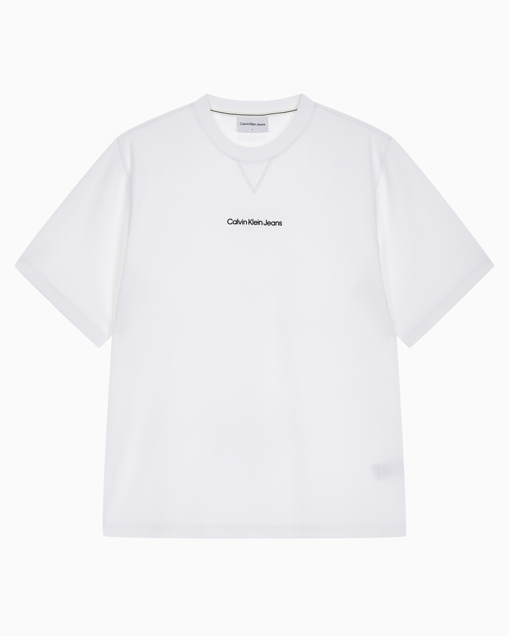Buy 남성 릴렉스핏 인스티튜셔널 로고 반팔 스웨트셔츠 in color BRIGHT WHITE