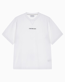 Buy 남성 릴렉스핏 인스티튜셔널 로고 반팔 스웨트셔츠 in color BRIGHT WHITE