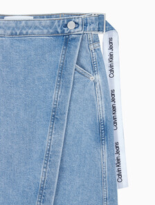 Buy 여성 맥시 데님 랩 스커트 in color CHALKY BLUE
