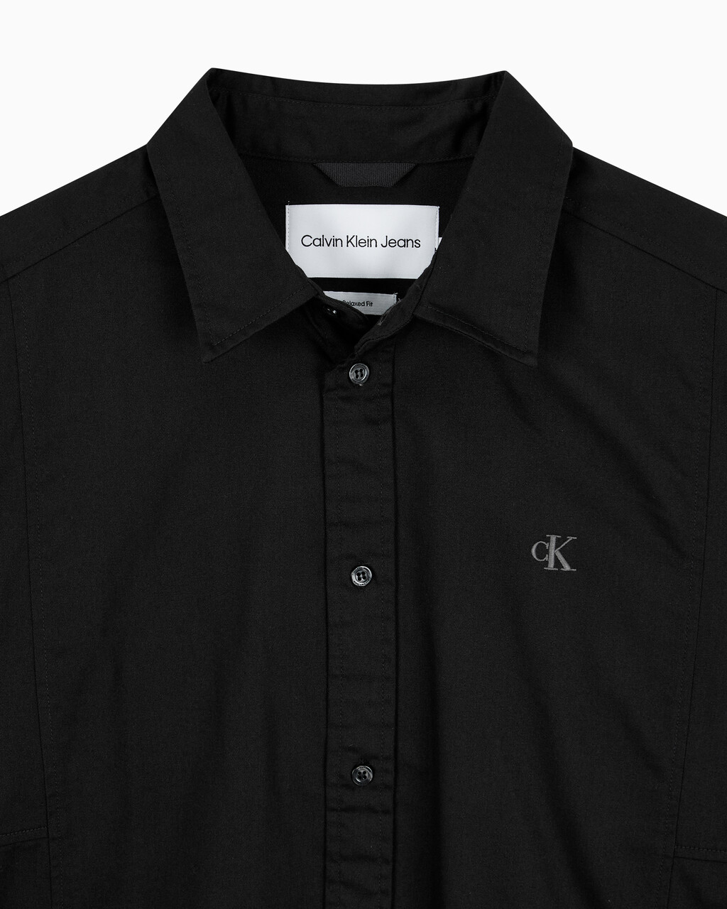 Buy 남성 그래픽 옥스포드 우븐 셔츠 in color CK BLACK