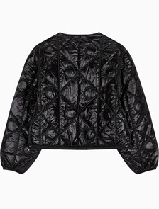 Buy 여성 로고 퀼티드 패딩 자켓 in color BLACK