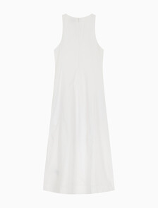 Buy 여성 포플린 심플 캐주얼 드레스 in color BRILLIANT WHITE
