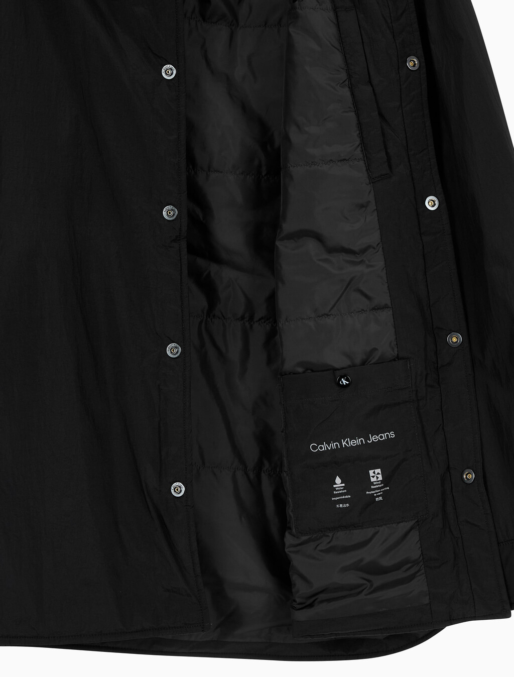 Buy 남성 패디드 셔츠 자켓 in color BLACK