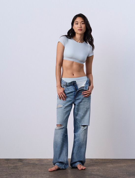Jung Kook for Calvin Klein 여성 헤리티지 코튼 AF 티셔츠 브라렛