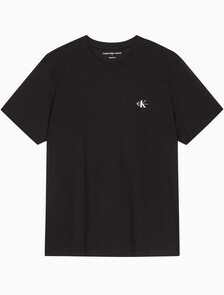 Buy 남녀공용 릴렉스핏 CK 로고 2PK 반팔 티셔츠 in color CK BLACK