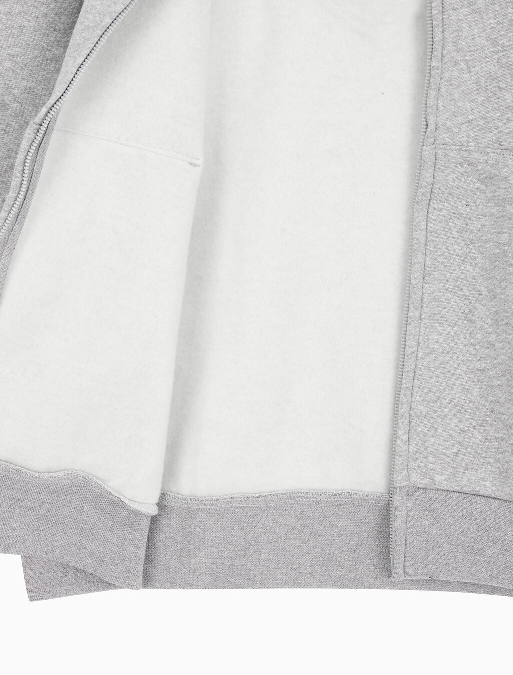 Buy 남성 아카이브 로고 플리스 후드 집업 in color GREY HEATHER