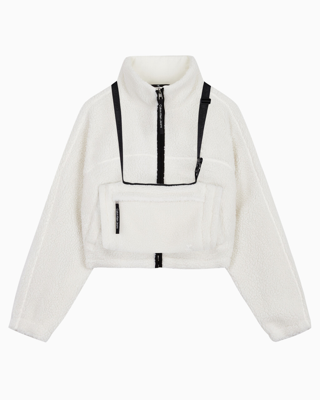 Buy 여성 크롭 쉐르파 자켓 in color WHITE