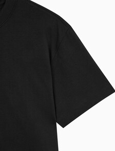 Buy 여성 박시핏 반팔 티셔츠 in color BLACK