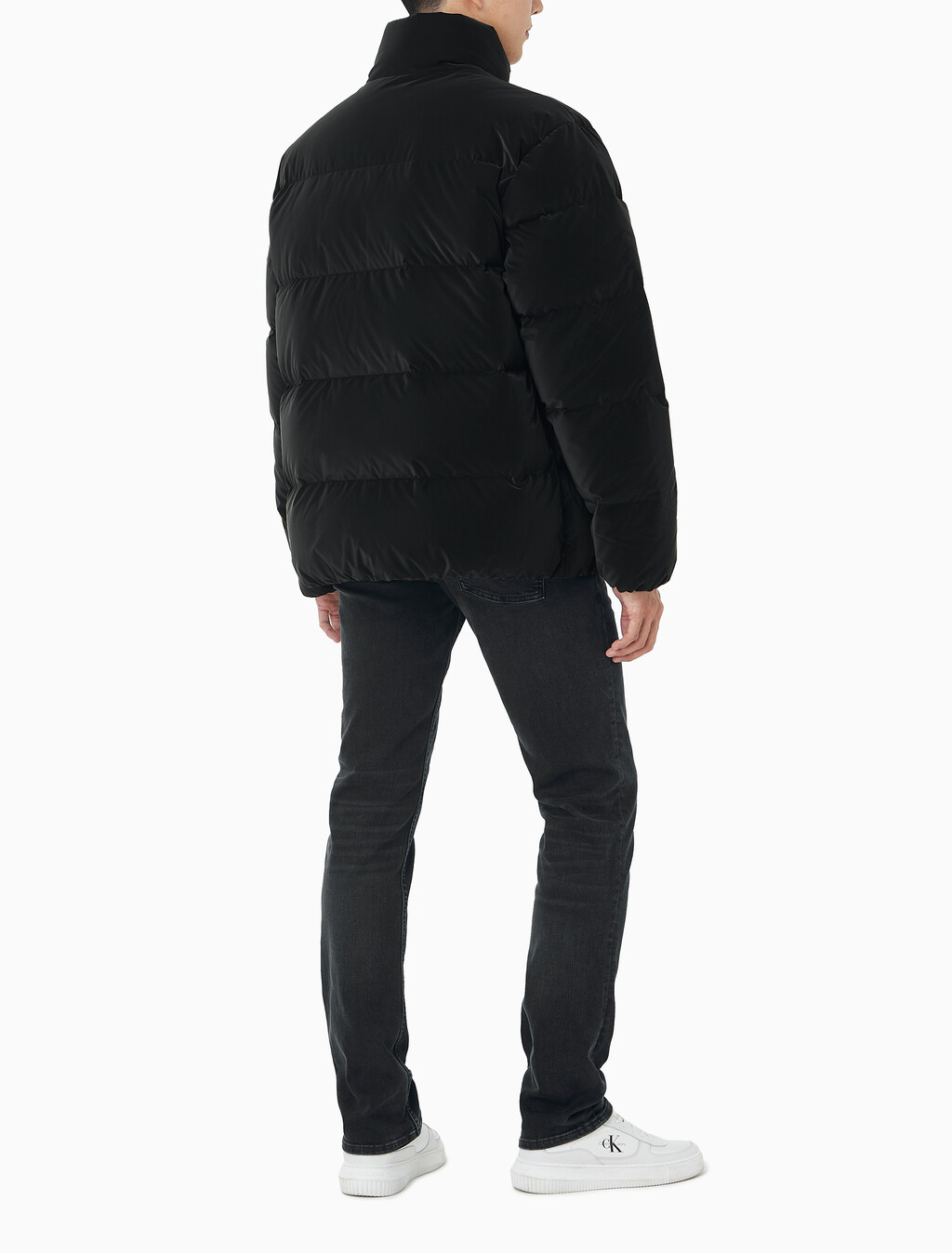 Buy 남성 모크넥 메트글로시 푸퍼자켓 in color BLACK