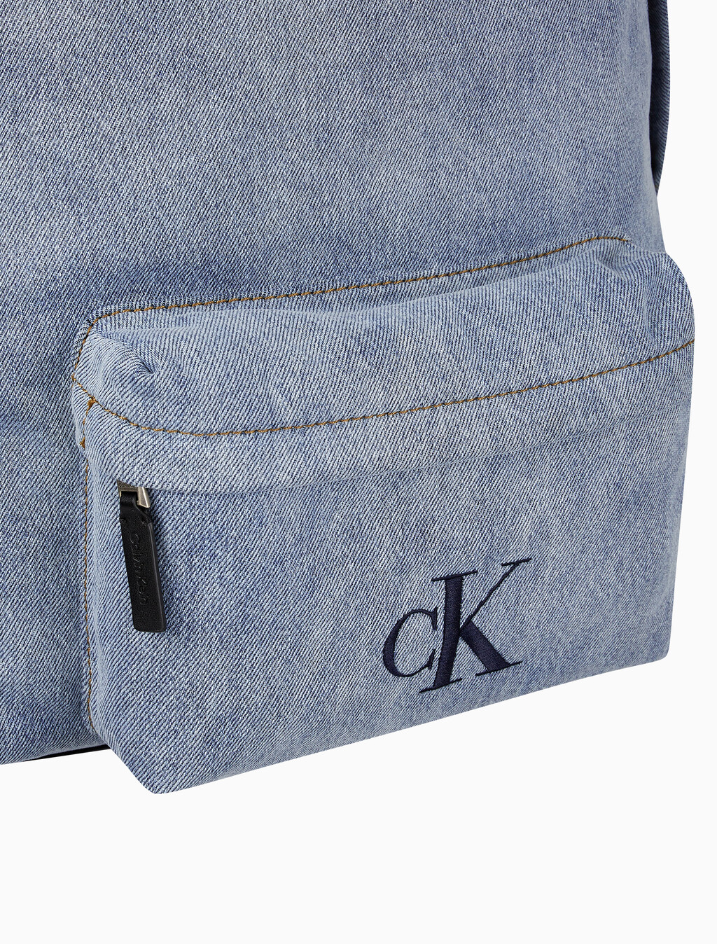 Buy 남녀공용 로고 데님 캠퍼스 백팩 40 in color DENIM