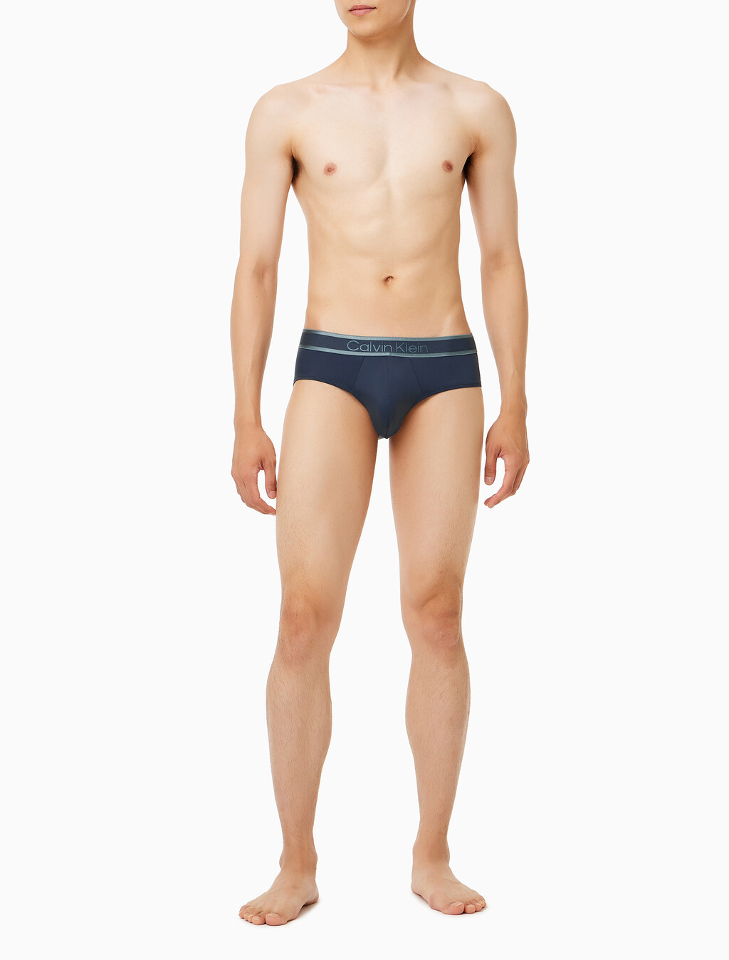 Buy 남성 CK 토널 로고 마이크로 힙브리프 in color NAVY
