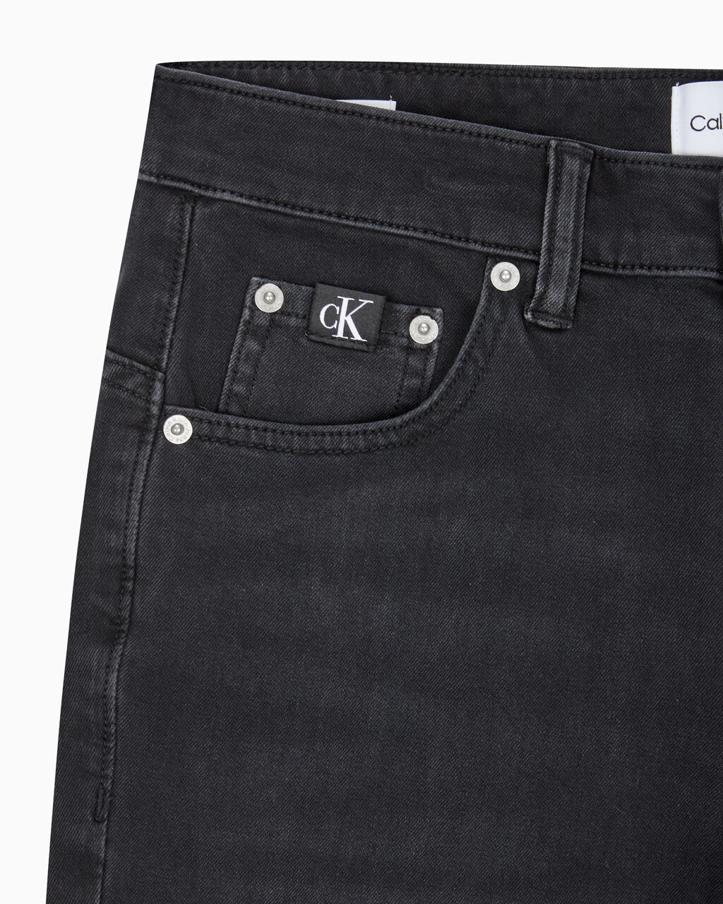 Buy 남성 바디핏 스트레치 블랙 데님 in color WASHED BLACK LOGO LACE