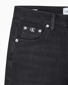 Buy 남성 바디핏 스트레치 블랙 데님 in color WASHED BLACK LOGO LACE