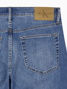 Buy 남성 90's 스트레이트핏 미드블루 스톤워시 데님 in color MID BLUE BACK EMBRO