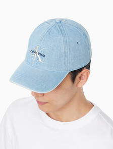 Buy 남녀공용 CKJ 타이틀케이스 로고 볼캡 in color BLUE