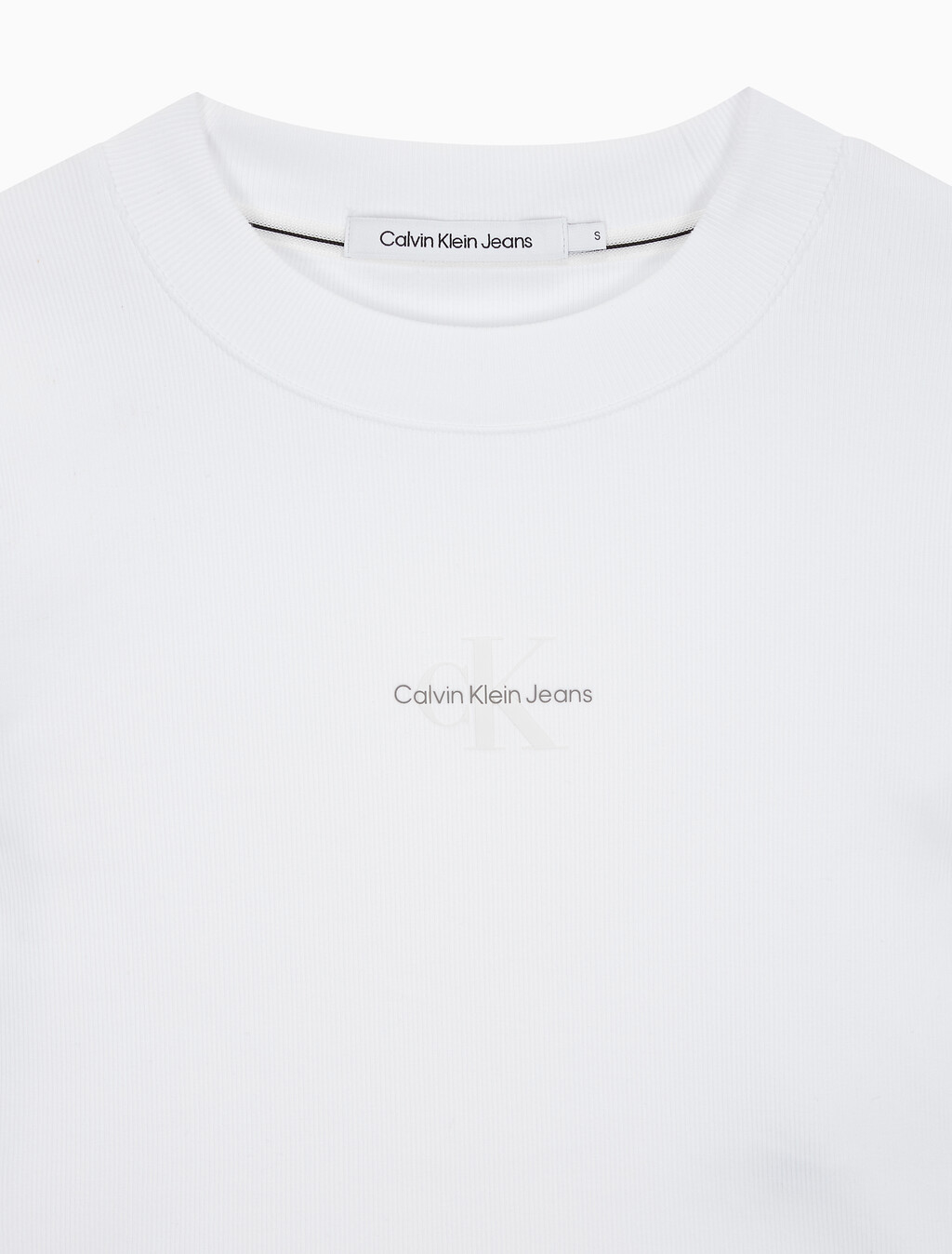 Buy 여성 롱슬리브 모노그램 베이비 티 in color BRIGHT WHITE