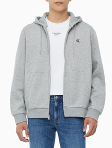 Buy 남성 아카이브 로고 플리스 후드 집업 in color GREY HEATHER